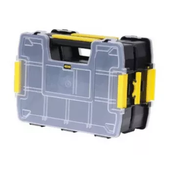 STANLEY SortMaster Junior Κουτί οργάνωσης με 10 ρυθμιζόμενα διαμερίσματα, Μαύρο/Κίτρινο, STST1-71197
