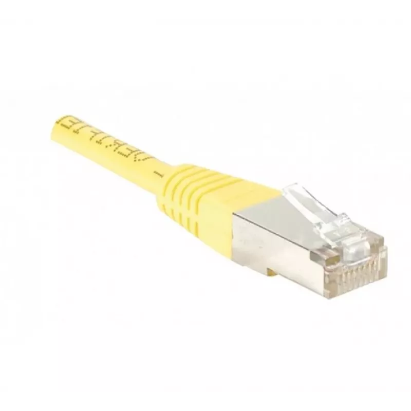 EXERTIS CONNECT Cat.5e F/UTP Patchkabel, κίτρινο, 0,5 m, Slim Bend Protection 847161