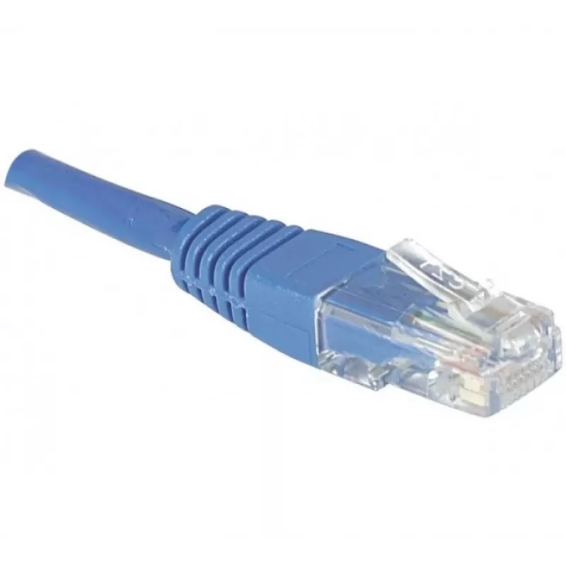 EXERTIS CONNECT Cat.6 U/UTP Patchkabel, 0,5 m, μπλε, Snagless 246700