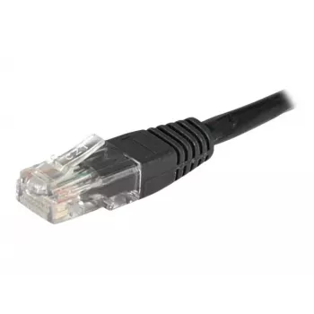 EXERTIS CONNECT Cat6 U/UTP Patchkabel, 1m, μαύρο, RJ45, Rastnasenschutz 246772
