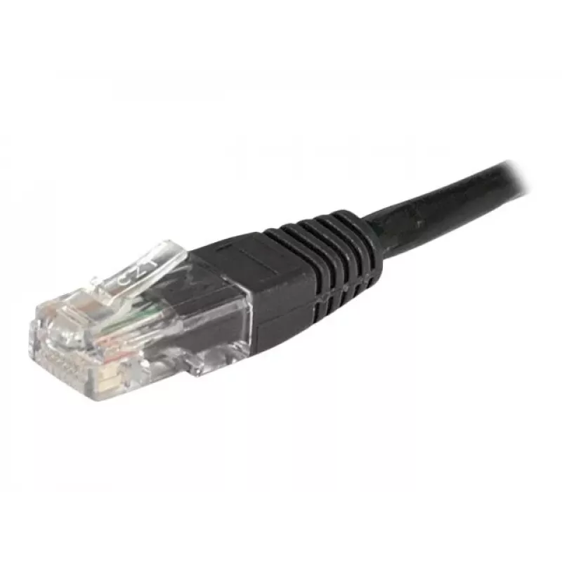 EXERTIS CONNECT Cat6 U/UTP Patchkabel, 1m, μαύρο, RJ45, Rastnasenschutz 246772
