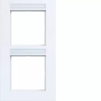Hager Berker A.8 Πλαίσιο 2 θέσεων κατακόρυφο, polarweiß γυαλιστερό WAD8203WG