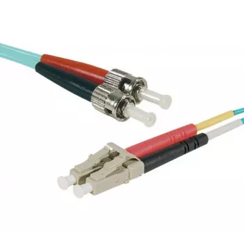 EXERTIS CONNECT LWL Καλώδιο Patch Eco, 50/125 µm, OM3-ίνα, LC Duplex βύσμα αρσενικό/ST Duplex βύσμα αρσενικό, aqua, 5,0 m UPC UPC-λείανση (392734)