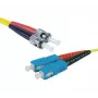Exertis Connect Καλώδιο patch οπτικών ινών ST/UPC σε SC/UPC Singlemode duplex, 2m, OS2, LSZH, κίτρινο 392882