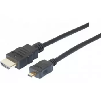 EXERTIS CONNECT Καλώδιο Micro HDMI High Speed με Ethernet, επιχρυσωμένο, HDMI Type-A σε Micro HDMI Type-D, 1,0 m 128490