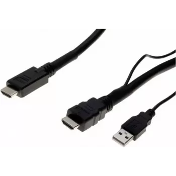 Exertis Connect Καλώδιο High Speed HDMI με Ethernet, 4K 60Hz, ενεργή ενίσχυση, 10m, μαύρο 128944