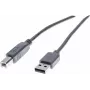 Exertis Connect Καλώδιο USB 2.0 Type-A αρσενικό σε Type-B αρσενικό, 3 m, γκρι 532409