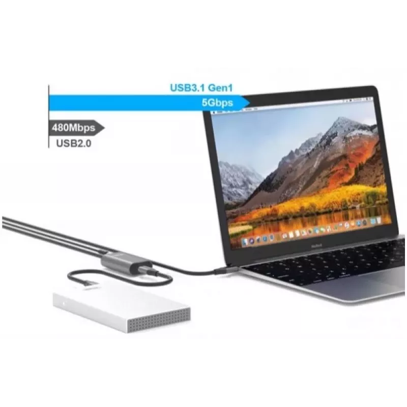 Exertis Connect Ενεργό Καλώδιο Επέκτασης USB-C 5m USB 3.1 Gen 1 5Gbps 60W PD 149255