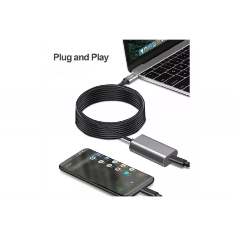 Exertis Connect Ενεργό Καλώδιο Επέκτασης USB-C 5m USB 3.1 Gen 1 5Gbps 60W PD 149255