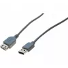 EXERTIS CONNECT Καλώδιο Επέκτασης USB 2.0, Βύσμα USB-A σε Υποδοχή USB-A, 2,0 m, Μαύρο 532508