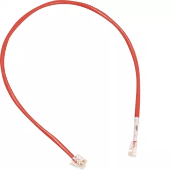 HAGER ZZ12LMN043 Καλώδιο Patch RJ12 σε RJ12, Κόκκινο, 430 mm