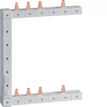 HAGER KCF563L Κατακόρυφη Αριστερή Μπάρα Φάσης, 2-σειρών, 2-πολική, 63 A, 12 Modules, Τύπου Πείρου