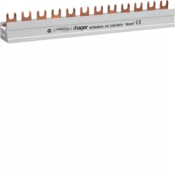 Hager KDN480A 4-πολική Μπάρα Συλλογής Πείρων 80A 12 Modules