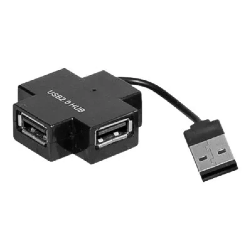 Exertis Connect 021111 USB 2.0 Hub - 4 Θυρών, Μαύρο