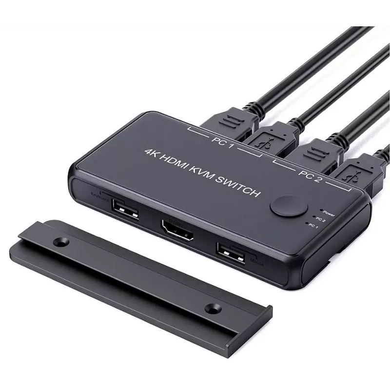 Exertis Connect Mini KVM Switch, 2 Θυρών, HDMI / USB (060182)