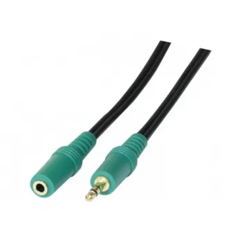 EXERTIS CONNECT Καλώδιο Επέκτασης Ήχου Stereo 3,5mm M/F 3,0m Μαύρο 108865
