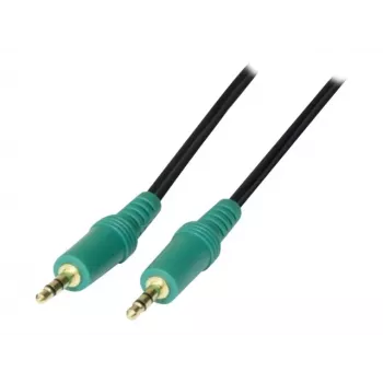 TECLINE Καλώδιο Ήχου, 3,5 mm Stereo Jack Βύσμα σε Βύσμα, 5,0 m, Μαύρο 108897