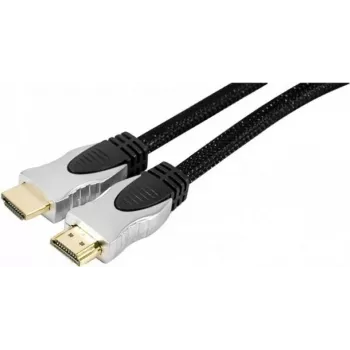EXERTIS CONNECT Καλώδιο High-Speed HDMI με Ethernet, επιχρυσωμένο, πλεκτό, 1,5 m, Μαύρο 127899