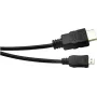 EXERTIS CONNECT Καλώδιο Micro-HDMI, High Speed με Ethernet, επιχρυσωμένο, HDMI Type-A σε Micro HDMI Type-D, 2,0 m 128495