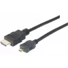 EXERTIS CONNECT Καλώδιο Micro-HDMI, High Speed με Ethernet, επιχρυσωμένο, HDMI Type-A σε Micro HDMI Type-D, 2,0 m 128495