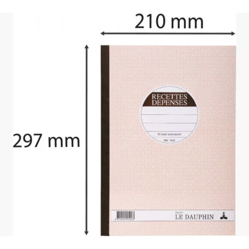 Le Dauphin Manifold Recettes-Dépenses, 297 x 210 mm, dupli (1502D) - 1 μπλοκ