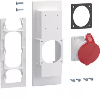 HAGER ZY32CEE universZ Πρίζα CEE επιτοίχια 32A 5-πολική 400V IP44 Κόκκινο