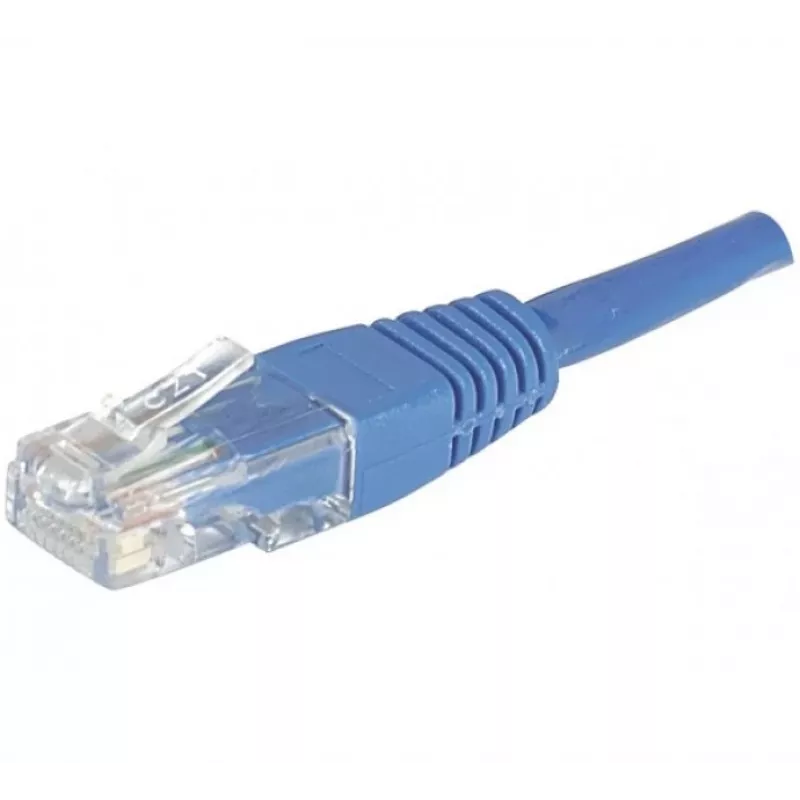 EXERTIS CONNECT Καλώδιο patch CAT.6 U/UTP, 1,5 m, Μπλε, RJ45, προστασία γλωττίδας 246740