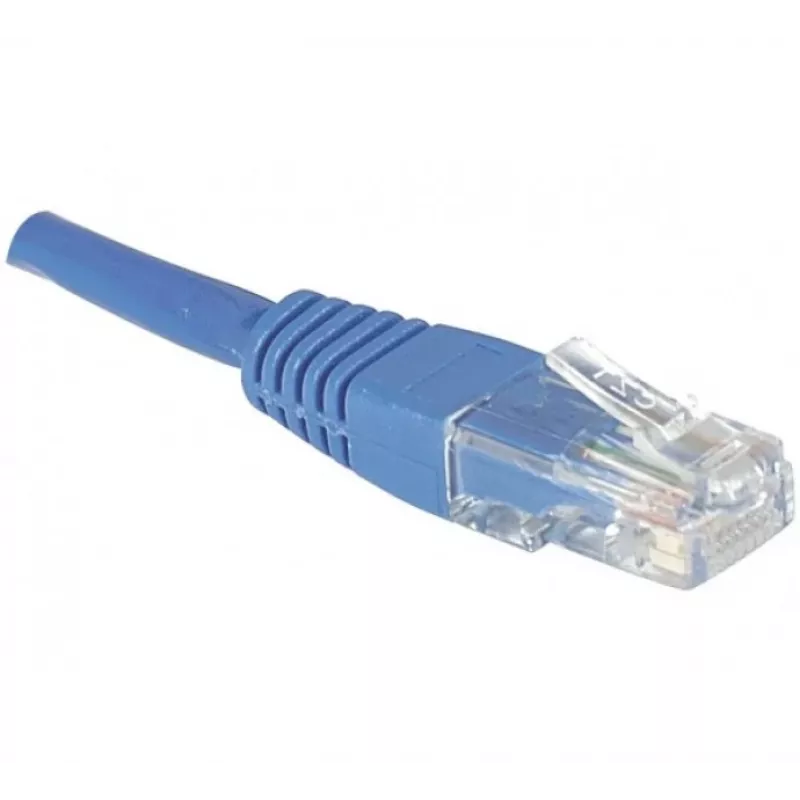 EXERTIS CONNECT Καλώδιο patch CAT.6 U/UTP, 1,5 m, Μπλε, RJ45, προστασία γλωττίδας 246740