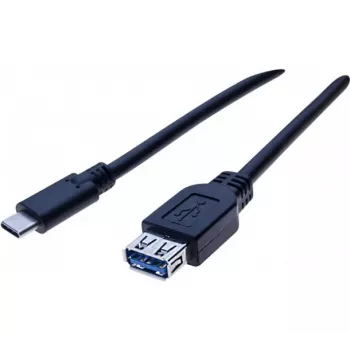 EXERTIS CONNECT Καλώδιο προσαρμογέα USB-C σε USB-A, 50 cm, Μαύρο 150319