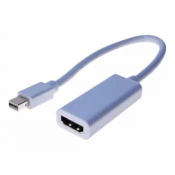 Exertis Connect Καλώδιο προσαρμογέα Mini DisplayPort αρσενικό σε HDMI υποδοχή θηλυκή 15 cm λευκό παθητικό 1080p 127437