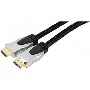 EXERTIS CONNECT Καλώδιο High-Speed HDMI με Ethernet, επιχρυσωμένο, πλεκτό περίβλημα, 3,0 m, μαύρο 127911