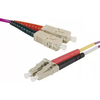EXERTIS CONNECT Καλώδιο Patch οπτικών ινών 10m LC/UPC σε LC/UPC OM4 Multimode Duplex, LSZH, Erika Violett 392786