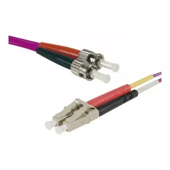 EXERTIS CONNECT Eco Καλώδιο Patch οπτικών ινών OM4 LC Duplex σε ST Duplex, 50/125 µm, Erika-Violett, 1,0 m, UPC Polish 392791