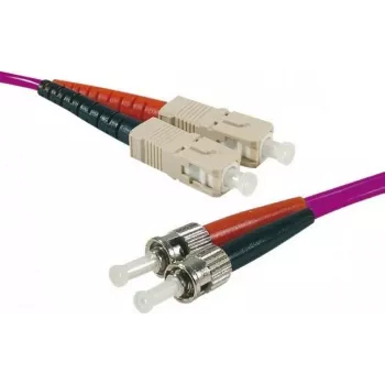 EXERTIS CONNECT Καλώδιο Patch οπτικών ινών OM4, 50/125 µm, 2x ST σε SC Duplex, Erika-Violett, 1 m, UPC 392821