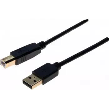 EXERTIS CONNECT καλώδιο USB 2.0 Premium, επιχρυσωμένο, USB A σε USB B, 1,0 m, μαύρο 532427