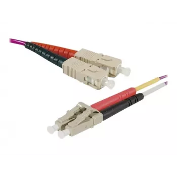 EXERTIS CONNECT 0,5m OM1 Multimode καλώδιο δικτύου οπτικών ινών, SC Duplex σε LC Duplex, πορτοκαλί 86600