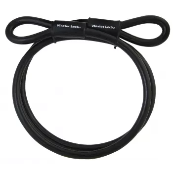 Master Lock 72EURD καλώδιο ασφαλείας με θηλιές, 4,5 m πλεκτό ατσάλι, μαύρο