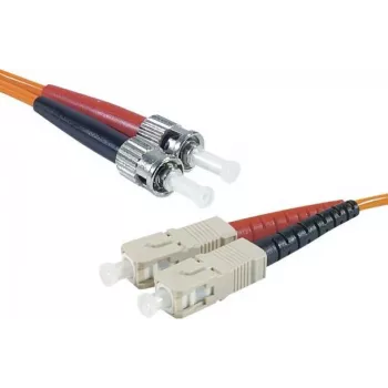 EXERTIS CONNECT ST/UPC σε SC/UPC Πολύτροπο Duplex Καλώδιο Patch Οπτικής Ίνας, OM2 50/125µm, LSZH, Πορτοκαλί, 2m 392702