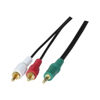 Exertis Connect 108791 Καλώδιο Ήχου 3 m 3,5 mm σε 2 x RCA Βύσμα Μαύρο
