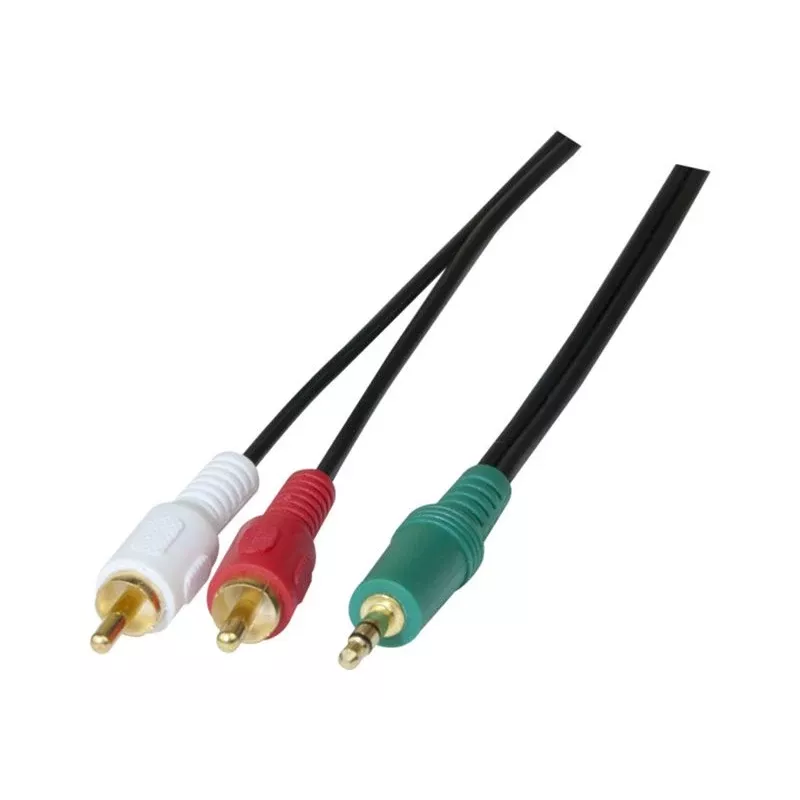 Exertis Connect 108791 Καλώδιο Ήχου 3 m 3,5 mm σε 2 x RCA Βύσμα Μαύρο