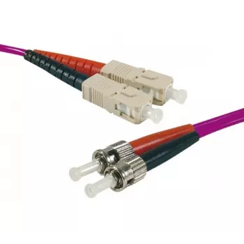 EXERTIS CONNECT Καλώδιο Patch Οπτικής Ίνας OM4, 50/125 µm, 2x ST σε SC Duplex, Erika-Violett, 10 m 392826
