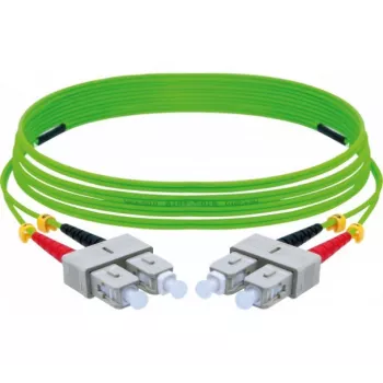 EXERTIS CONNECT Καλώδιο Patch Οπτικής Ίνας OM5 SC Duplex σε SC Duplex, 50/125 µm, LSZH, Limettengrün, 3 m 392903