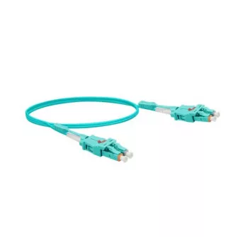 EXERTIS CONNECT Καλώδιο Patch Οπτικής Ίνας Uniboot, 50/125 µm, OM3, LC Duplex/LC Duplex, UPC, Aqua, 1,0 m (392941)