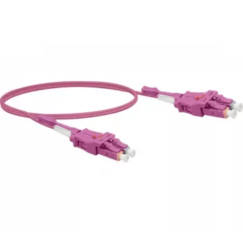 EXERTIS CONNECT Καλώδιο Patch Οπτικής Ίνας OM4 Uniboot LC Duplex σε LC Duplex, 50/125 µm, Erika Violett, 5 m 392954