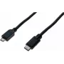 Exertis Connect Καλώδιο USB-C σε Micro-USB Type B, USB 2.0, 1 m, μαύρο 532481