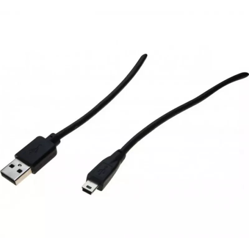Exertis Connect Καλώδιο USB 2.0, αρσενικό USB-A σε αρσενικό Mini-USB Type B, 5,0 m, Μαύρο 532418