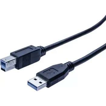 EXERTIS CONNECT Καλώδιο USB 3.0, αρσενικό USB-A σε αρσενικό USB-B, 1,0 m, Μαύρο, 5 Gbps 532464