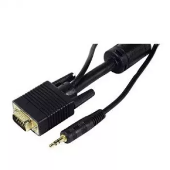 EXERTIS CONNECT Καλώδιο οθόνης S-VGA με ήχο, 15-πολικό HD D-Sub αρσενικό σε αρσενικό, 5,0 m, Μαύρο 137221