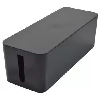 Exertis Connect Κουτί διαχείρισης καλωδίων Μεγάλο για πολύπριζα, Μαύρο, 400 x 160 x 135 mm 573424