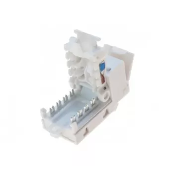 TECLINE RJ45 Keystone Jack, Cat.6 UTP, χωρίς εργαλεία, Λευκό 272883